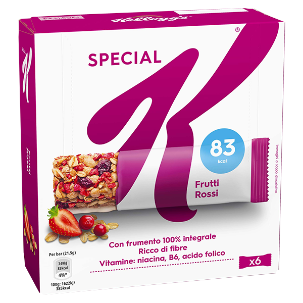 KELLOGG'S BARRETTE AI FRUTTI ROSSI