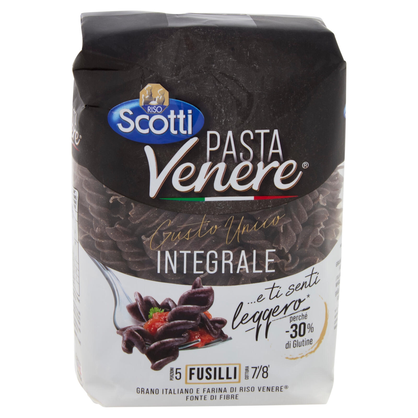 SCOTTI FUSILLI INTEGRALI CON FARINA DI RISO VENERE