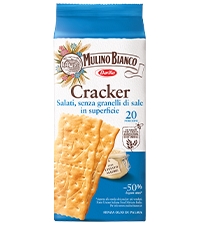 MULINO BIANCO CRACKERS NON SALATI IN SUPERFICIE