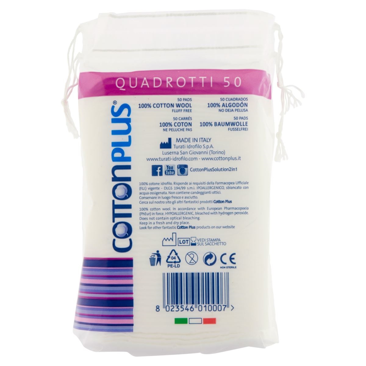 COTTON PLUS QUADROTTI STRUCCANTI